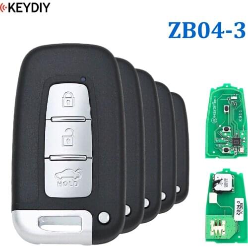 5PCS KEYDIY ZB Series Universal Smart Key ZB04-3 for KD-X2 Car Key Remote Replacement Fit More than 2000 Models