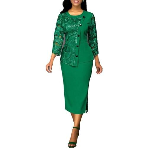 5XL 4XL African Dress For Women 2021 Casual Plus Size Slim Patchwork Lace Maxi Dresses Elegant Sexy Long Dress Africa Clothing