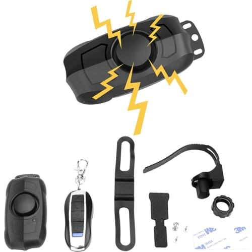 Wireless Anti-Theft Vibration 110dB USB rechargeable Motorcycle Bicycle alarming lock Waterproof Remote Control bike Security
