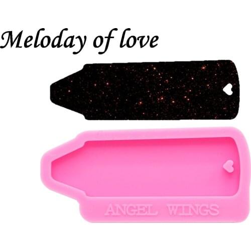 Shiny Crayon Molds for Keychain DIY Pen Model Resin Key Keychains Moulds Pencil Silicone Custom Mold DY0152