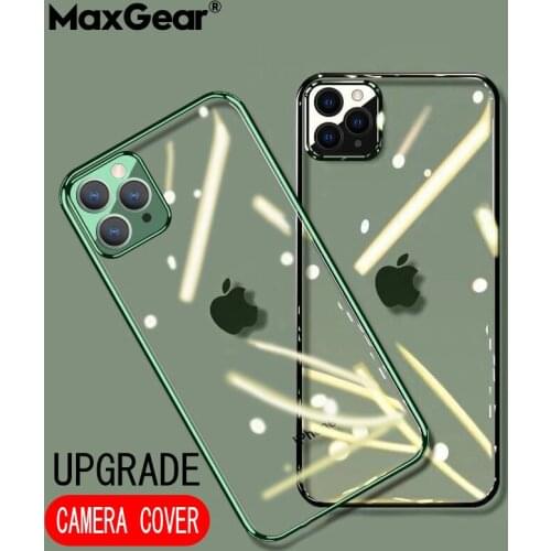 Plating Camera Lens Case for iPhone 11 Pro Max Luxury Soft Silicone Transparent Thin Cover for iPhone XR X XS Max 6 6S 7 8 Plus