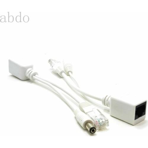 DC 12V IP Camera POE RJ45 Cable Power Over Ethernet Adapter Injector Splitter