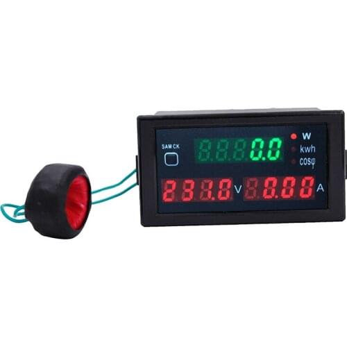 DL69-2047 Multi-function power meter voltage tester voltmeter ammeter current factor AC80-300V with mutual inductor 40% OFF