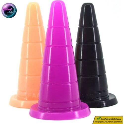 Road Cone Anal Plug PVC Dildo Masturbator Soft Pointed Vagina Pussy Prostate Massager Adult Sex Toys for Women Gay Men Couples