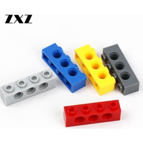 Elements Parts Technical Brick 1 x 4 with 3 Pin Hole 3701 Classic Pieces Building Block Toy for Children Gift 100pcs