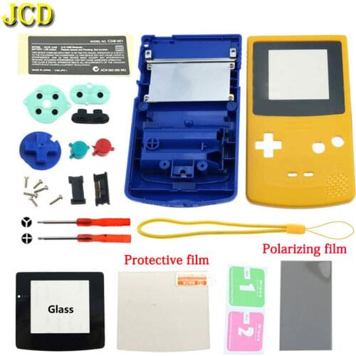 JCD 1PCS For GBC Plastic Shell Case Replacement For Gameboy Color GBC Game Console Full Housing Cover