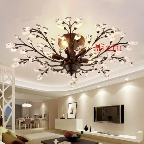 Creative Modern living room ceiling lights creative personality clothing store lamp restaurant bedroom led crystal ceiling lamps