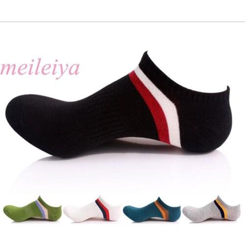 MEI LEI YA 5 Pairs / Bag High Quality Cotton Socks Fall/Winter New Mens Cotton Socks Breathable Casual Boat Socks Mens Socks
