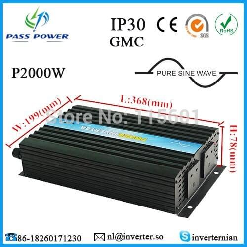 Micro Inverter 2000w DC 48V TO AC 230V .CE&SGS&RoHS&IP30 Approved