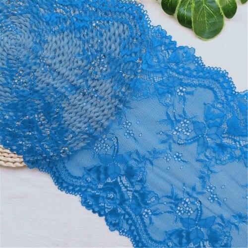 24cm Nigerian Elastic Lace Fabric 2021 High Quality Ribbon Manualidades Costura Tricots Diy Used For Underwear Material E3043