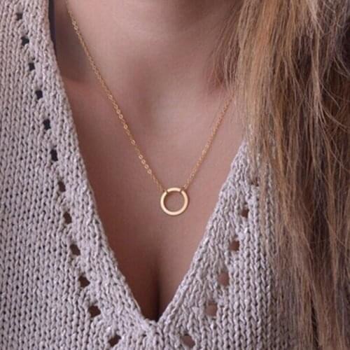 2020 New Stylish and simple Temperament The collarbone Chain Personality Circle necklaces Gift for women
