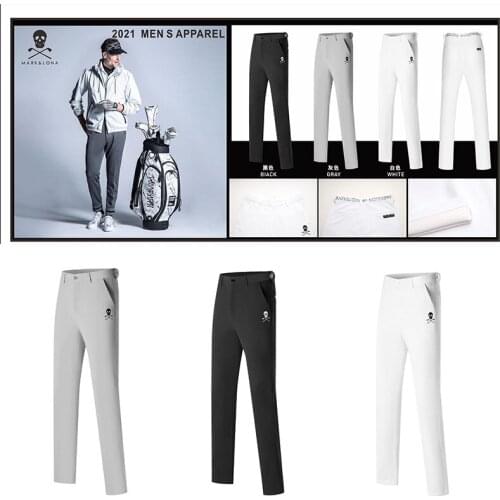 Autumn and winter mens golf pants pure color fashion casual MARK&LONA mens golf wear thickened warm golf trousers