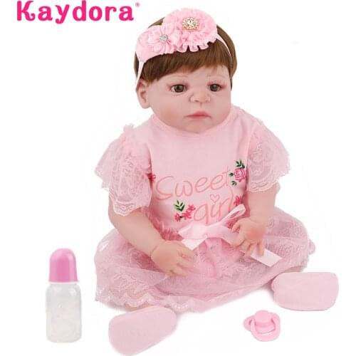 KAYDORA 22 inch 55cm Full vinyl Silicone Reborn Baby Doll Alive lol Boneca play Toys Kids Menina Cute Toddler Birthday Gifts