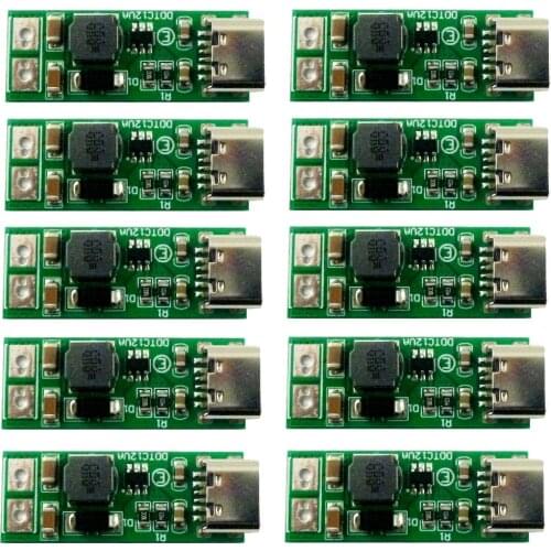 10pcs Type-C USB Female Input DC DC Boost Step-up Converter 5V to 6V 9V 12V 15V 24V Power module DDTC12UA
