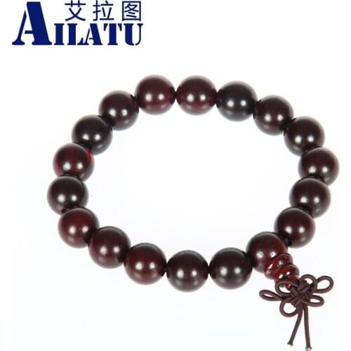 Drop Shipping Natural Red Sandalwood Tibetan Style Buddhist Prayer Mala Beads Bracelet Buddha Jewelry
