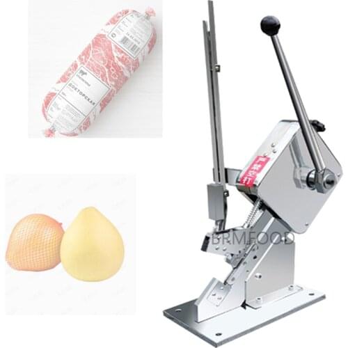 Buckle Ham Sausage Mushroom Bags Sealing Machine Hand Press Fruit Mesh Food Bag U Clipper Clipping Machine