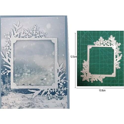 Christmas Ornaments Snowflake Photo Frame Metal Cutting Dies DIY Scrapbooking dies Embossing dies Card Craft Paper Stencils Dies