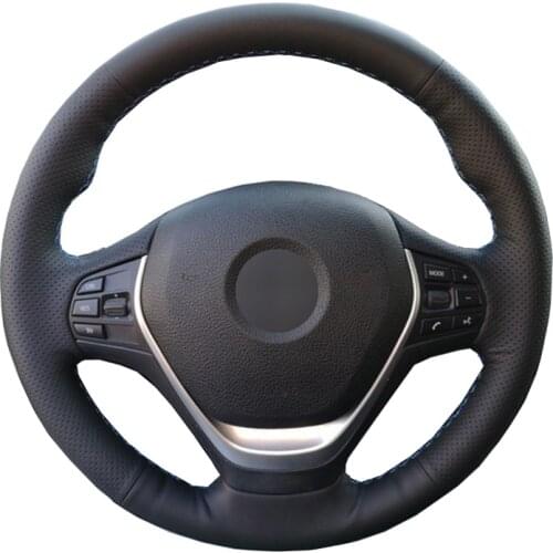 Hand Sewing Car Steering Wheel Cover Wrap Leather Suede For BMW F20 F21 F22 F23 F30 F31 F34 F32 F33 F36 M Sport 2011- 2018 2019