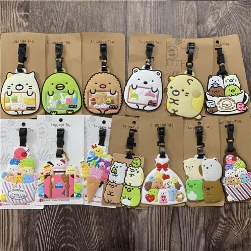 Sumikko gurashi Anime Action Toy Figures Cartoon Products Accessories Luggage Tag Suitcase Unisex Gifts