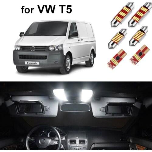Car Led Interior Light kit Canbus For Volkswagen VW T5 MK5 FOR VW Multivan Caravelle 2003-2015 Dome Door Light