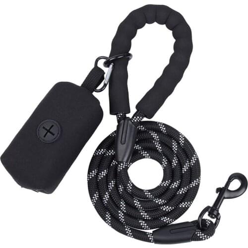 Reflective Dog Leash Pet Training Running Rope Durable Nylon Rope Leashes Pet Poop Bag for Small Medium Large Dog Pet Supplies