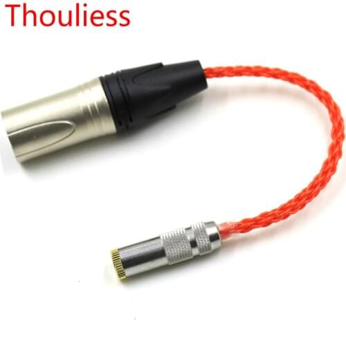 Thouliess UPOCC Single-Crystal-Silver 3.5mm TRRS Balanced Female to 4pin XLR Balanced Male Audio Adapter Cable