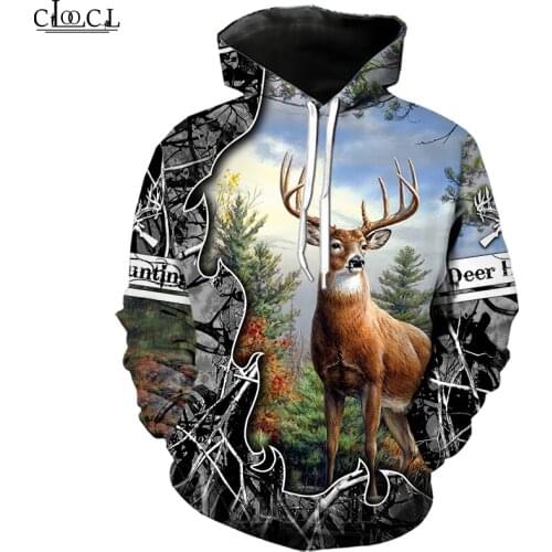 CLOOCL Newest Popular Deer Hunting 3D Print Hoodies Men Women Harajuku Fashion Sweatshirt Autumn Casual Tops Drop Shipping