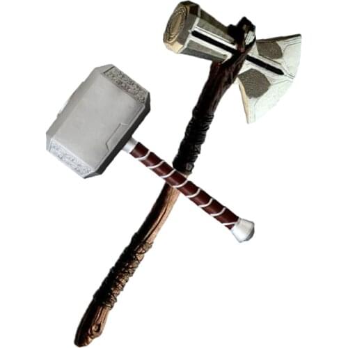 Axe Hammer Cosplay Weapons Movie Role Playing Thunder Hammer Axe Stormbreaker 73cm 44cm
