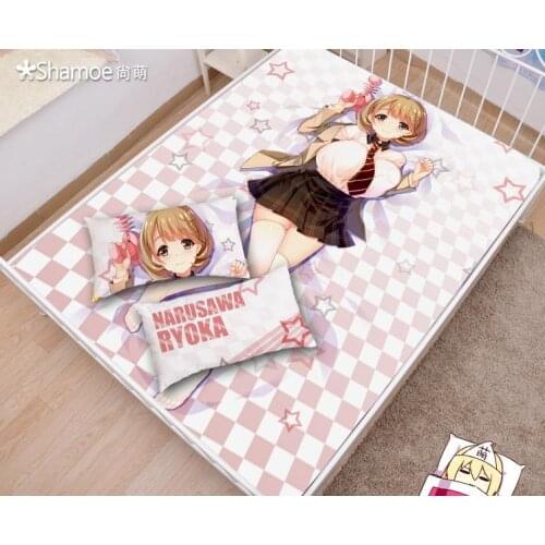 Japanese Anime Cartoon Occultic Nine Milk Silk Mattress Cover Fitted Sheet Fitted cover bedspread counterpane