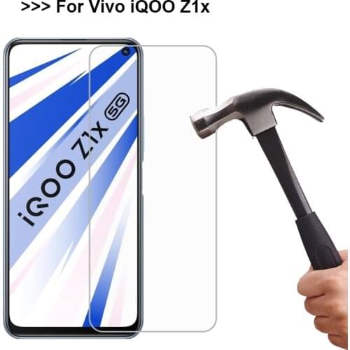 2PCS Tempered Glass For Vivo iqoo z1x V2012A Screen Protector Transparent Protective Glass Cover on iqoo z1x pelicula Phone Film