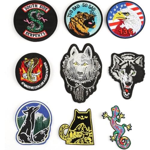 1pcs Animal Theme Embroidered Patches Sew On/Ironing Applique Stickers Badge Accessories Decoration Clothing DIY