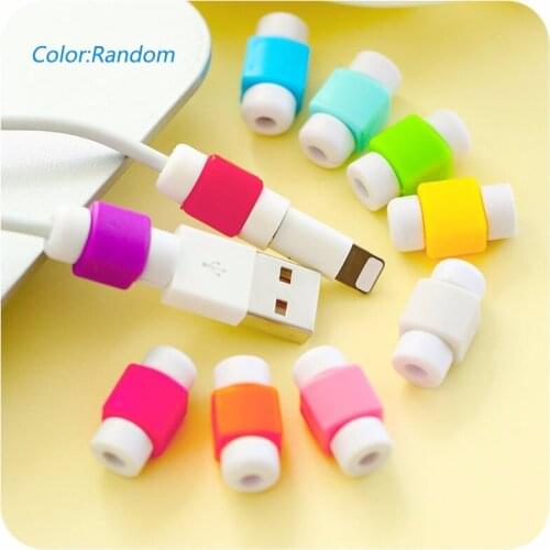 10pcs USB Cable Protector Saver Earphone Cord Protection Wire Cover 8Pin Data Charger line Protective Sleeve For iphone 7 8 plus