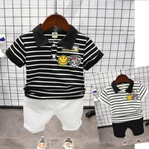 2pcs/Set Baby Boy Clothing Set Summer T-Shirt + Shorts Infant Clothes Baby Boys Clothing Cotton Short Sleeve Boy Sets2-6Y
