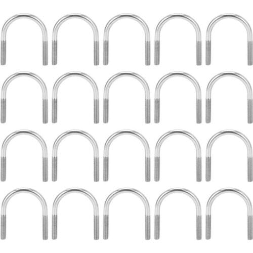 20Pcs U-Shaped Bolt Set 304 Stainless Steel M6x33 Machinery Parts Hardware Tools Fasteners