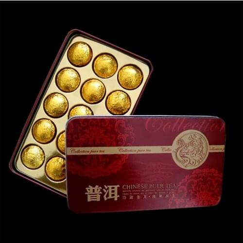 2019 Yr Mini Pu'er Tuocha Gold Tin Foil Packing Ripe Pu-erh Shu Pu'er Gift 75g