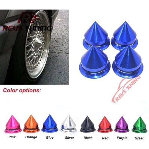 4PCS 56mm~73mm Aluminum Spike Type Car Racing Alloy Wheel Rim Center Cap Cover