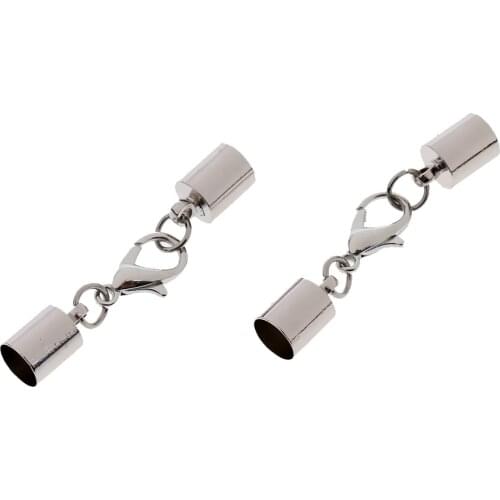 6 Pieces Clasp Carabiner Stainless Steel Lobster Convertor Connector Jewelry Making