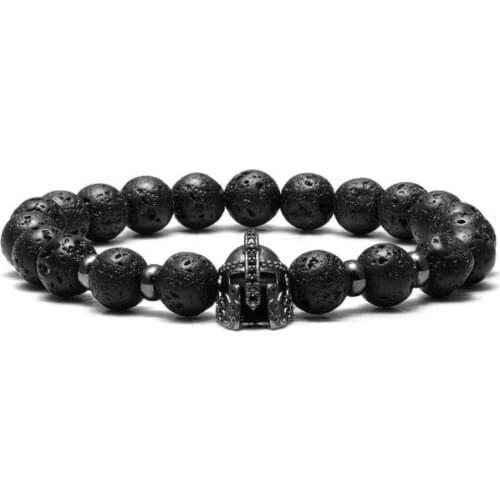 8mm helmet ball gold silver copper cz zircon cubic zirconia beads bohemian Bracelet agate Onyx Stone Bangles wef2