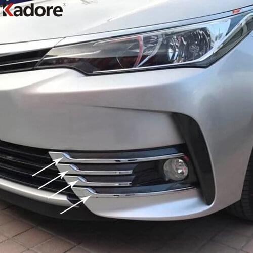 ABS Chrome Front Bumper Fog Light Frame Cover Trim For Toyota Corolla 2017 2018 Facelift Exterior Accessories Car Protector
