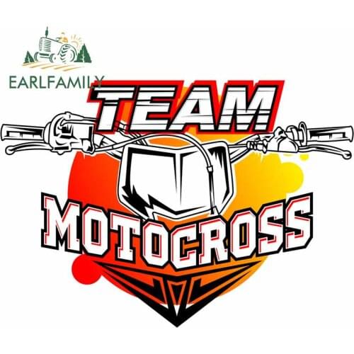 EARLFAMILY 13cm x 9.3cm for Motocross Car Stickers and Decal Car Accessories Suitable for VAN RV Waterproof Custom Printing
