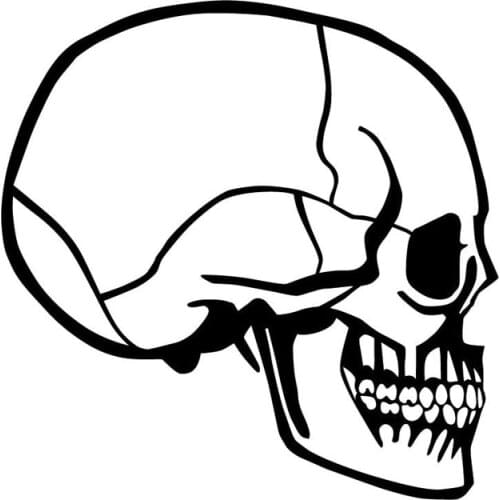 Car Stickers Funny Car Stickers Skull and Crossbones Decoration PVC Car Stickers Waterproof Sunscreen Black/white, 15cm*15cm