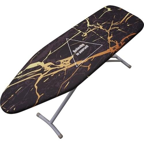 Cotton Anti-Heat Cover Ironing Board Cover Large Iron Thick Padded Machine Washable Slip On Marble Print Ironing Board Cover