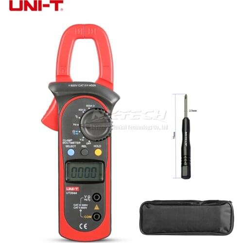 UNI-T Digital Clamp Meter Multimeter UT204A UT204 UT203 400A Temperature Capacitance AC DC Volt Current 600A Res Frequency MAX