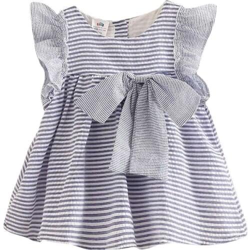 Toddler Kids Baby Girls Clothes stripe Dress Princess Party Pageant Wedding Dress Clothes Party Birthday Dress Dresses For Girls