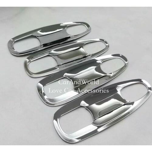 For NISSAN TIIDA 2016 2017 2018 Door Handle Holder Panel Cover Door Bowl Molding Trims ABS Chrome Car-Styling Accessories