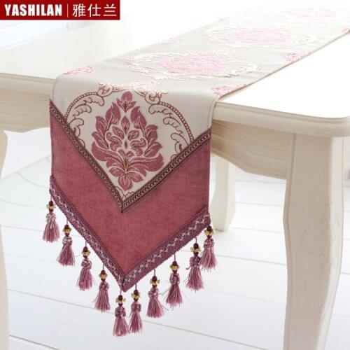 European luxury fashion purple upscale rustic table flag table flag Coffee table Bubu arts bed flag placemat
