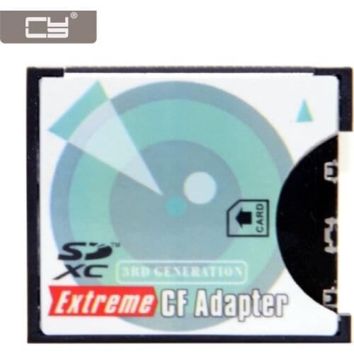 CY SDHC Camera SD SDXC to High-Speed Extreme Compact Flash CF Type I Memory Card Adapter