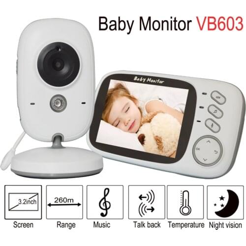 VB603 Wireless Video Color Baby Monitor with 3.2Inches LCD 2 Way Audio Talk Night Vision Surveillance Security Camera Babysitter