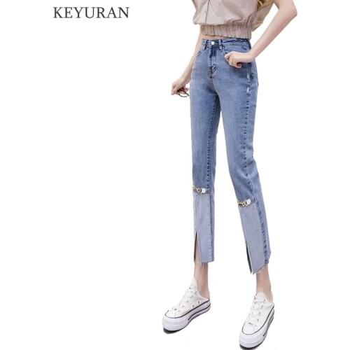 KEYURAN Women's Denim Capri Pants