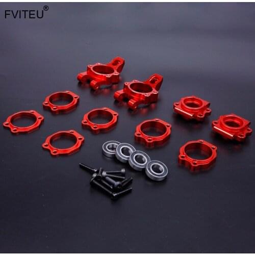 FVITEU CNC Alloy Wheel Hub Carrier Set for 1/5 hpi baja 5b ss 2.0 5t 5sc Rovan King Motor
